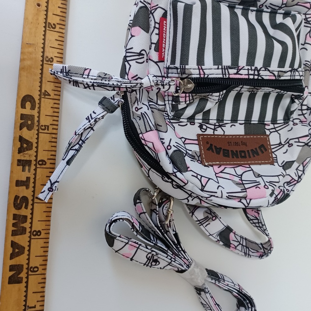 Union Bay Outlander Mini Backpack Purse Cats And Stripes With Carry Handles NWOT - Picture 7 of 7